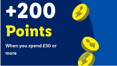200 Bonus Points When You Spend £30+ (Selected Lidl Plus Members) - Lidl