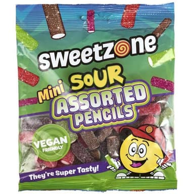 180g Sweetzone Sour Assorted Pencils - In Store York - FarmFoods