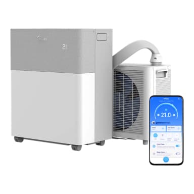 Midea 4-in-1 Portasplit Split-System Air Conditioner with Heat Pump, 12000BTU, 3.5kW, 39dB(A) in Silent Mode, Easy Set-up - w/Voucher - Joybuy
