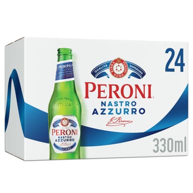 Peroni Nastro Azzurro Italian Lager, 24 x 330ml, 5% ABV, Brewed in Italy - at Checkout £17.4-£16.10 Max S&S - Amazon