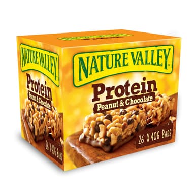 Nature Valley Protein Peanut & Chocolate Gluten Free Cereal Bars 26 x 40g (£11.51 S/S) - Amazon