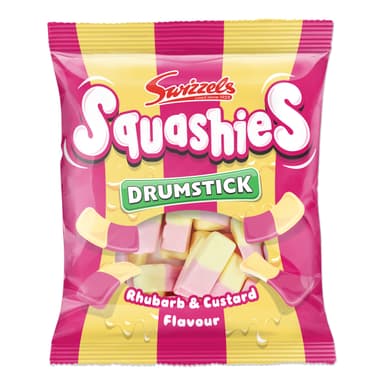 Swizzels Squashies Sweets, Rhubarb and Custard Flavour Squashies 140g - 64p / 60p S&S - Amazon