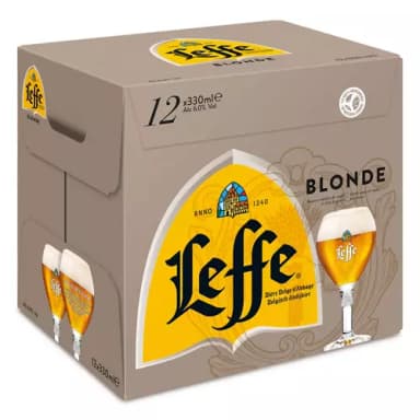 LEFFE Blonde Beer 12x330ml - Aldi