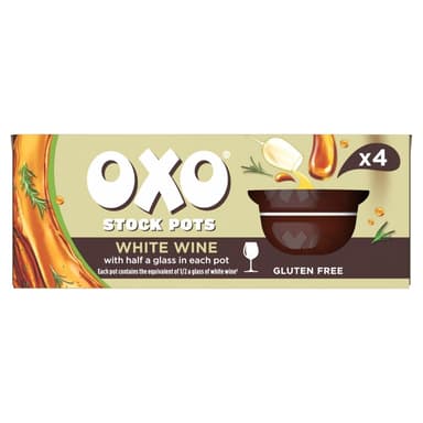 OXO White Wine Stock Pot – Gourmet Base for Creamy & Savoury Dishes 4 x 20g (80g Total) 84p / 79p on S&S - Amazon