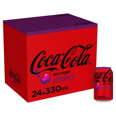 Coca-Cola Zero Sugar Cherry 24 X 330Ml - Clubcard Price - Tesco