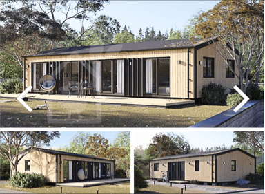 Insulated Granny Annexe , Double Glazing, NICOLE M (44 mm + Cladding), 12.7x6.2 m (42'x20'), 68 m² (UK Mainland) - Quick Garden