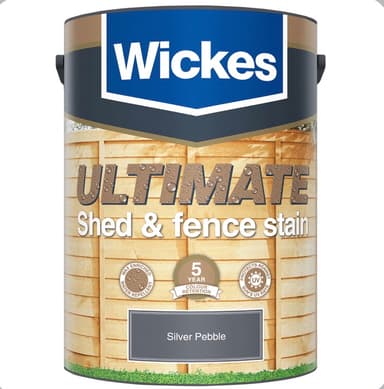 Wickes Ultimate Shed & Fence Stain - Silver Pebble - 5L ( Free C&C ) - Wickes