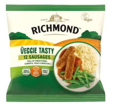 Richmond 12 Veggie Tasty Vegetarian Sausages 456g - ASDA Groceries