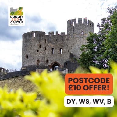Ticket (Adult or Child) to Dudley Zoo & Castle for Local Residents in Postcodes DY (Dudley) WS (Walsall) WV (Wolverhampton) B (Birmingham) - Dudley Zoo
