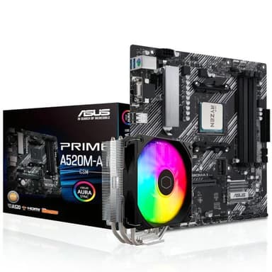 AMD CPU Bundle ( Ryzen 5 5500 / ASUS PRIME A520M-A II CSM / Coolermaster Hyper 212 Spectrum ) + 32GB Vengeance 3200MHZ £114.99 - AWD IT