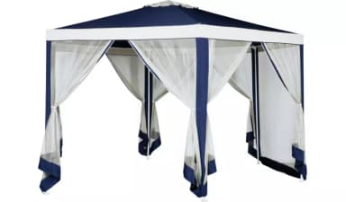 Argos Home 4m Hexagonal Garden Gazebo with Side Panels - Free C&C - Argos