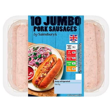 Sainsbury's Jumbo Pork Sausages x10 800g - Nectar price - Sainsbury's