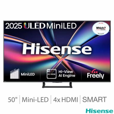 Hisense 50E8QTUK (75" E8 £749.98 at checkout) 50 Inch Mini LED HD Smart TV - 5yr Warranty (instore) - Costco