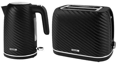 Scoville 1.7L 3000W Fast Boil Black Kettle / Scoville Black 2-Slice Toaster - Free C&C - George At ASDA