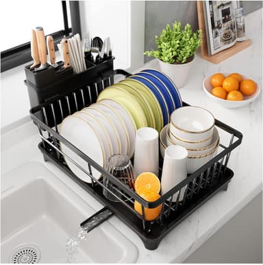 PurKeep Dish Drainer Rack, Space-Saving Kitchen Draining Rack - Sold by Bricez / FBA - Amazon