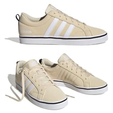 Adidas Mens VS Pace Shoes - Sizes 10 & 11 / 9.5 £17 / 9 £23 in Beige/White (Extra 10% Off With Student Discount) - Lovell Sports