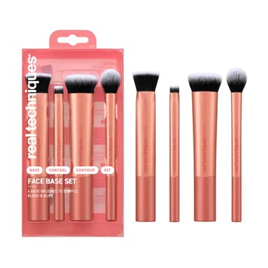 Real Techniques Face Base Makeup Brush Kit, For Concealer, Foundation, & Contour, Works With Liquid, Cream & Powder Products - Amazon