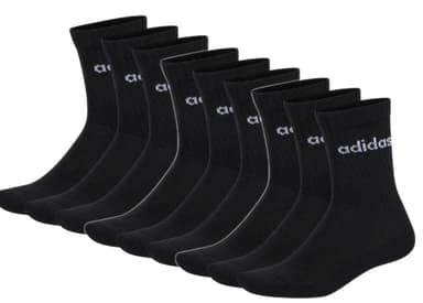 9 Pairs Of adidas Linear Crew Cushioned Socks (Add Three To Basket) (All Sizes) With Discount At Checkout + £2+ Item Sold By Amazon On Haul - Amazon