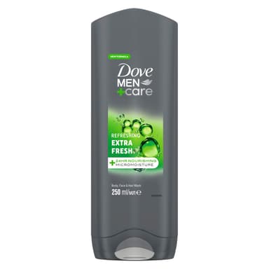 Dove Men+Care Refreshing Extra Fresh Men's 3-in-1 Hair, Face and Body Wash 250ml (£1.22 S&S) - Amazon