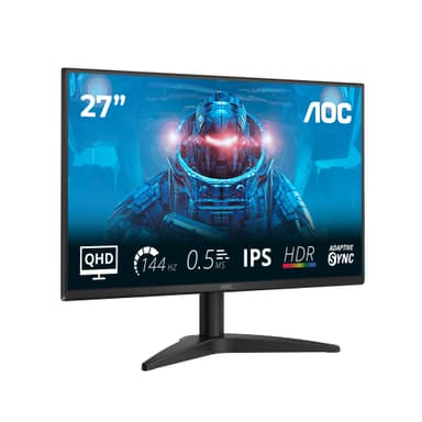 AOC Q27B36X 27 inch WQHD Gaming Monitor 144Hz, IPS Panel, 4ms GtG, HDR10, (2560x1440 HDMI 1x 2.0 DP 1x 1.4) Black - Amazon