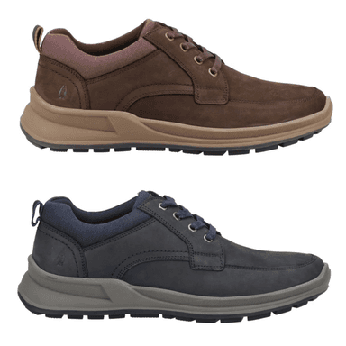 Hush Puppies Men’s Leather Lace Up Shoes (Navy/Brown - Sizes 6-12) - Hush Puppies