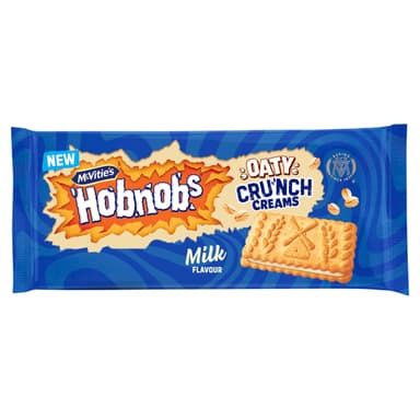 McVitie's Hobnobs Oaty Crunch Creams, Milk Flavour Biscuits, 100 g - Amazon