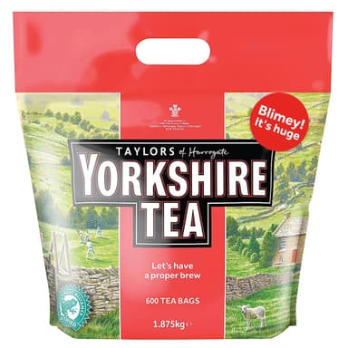 Yorkshire Tea, 600 Tea Bags (1.875 kg) - S&S £12.14 / £11.47 - Amazon