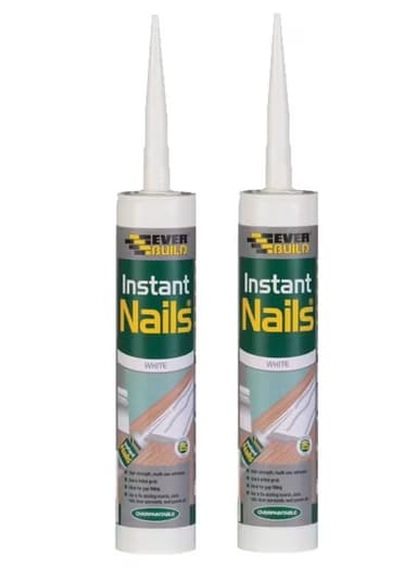 2 x Sika Instant Nails – Extra Strong Solvent Free Glue Adhesive – White – 290ml - Amazon