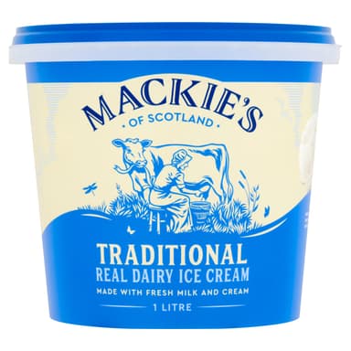 Mackie's of Scotland Luxury Traditional Real Dairy Ice Cream 1L (Nectar Price) - Sainsbury's