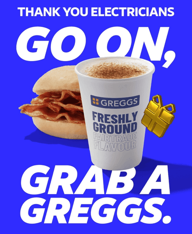 Free Greggs Breakfast Roll Deal – Selected Electricfix Rewards Customers Only - Screwfix