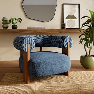 Fallon Cut Velvet Accent Chair - Dunelm