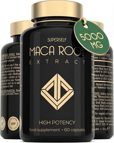 Maca Root Capsules Energy, Drive & Balance. 2 Months Supply (60 Caps) - Sold by SuperSelf / FBA - Amazon