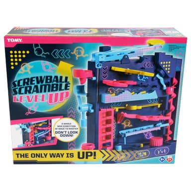 TOMY Games Screwball Scramble Level Up - Gravity Defying Vertical Obstacle Course Marble Run Toy - Amazon
