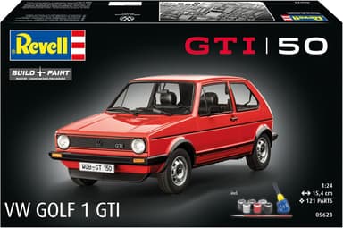 Revell 05623 50 Years of the VW Golf 1 Gti 1:24 Gift Set Model Kit - Jadlam