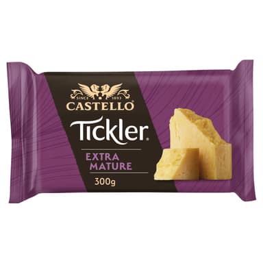 3 x Castello Tickler Extra Mature Cheddar Cheese 300g - Clubcard Price - Tesco