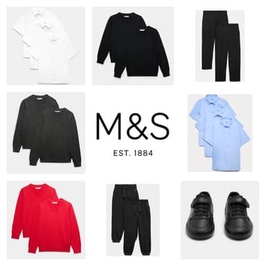 20% Off all School Uniform - 3 Pack Boys' Easy Iron School Shirts (2-16 Yrs) + Free C&C - Marks & Spencer