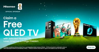 Claim a Free 40" QLED TV When You Buy Selected Hisense TVs and Fridge Freezers - Hisense