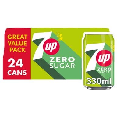 7UP Zero Lemon & Lime Cans 24 x 330ml ( £6.36 - £7.11 with s&s) - Amazon