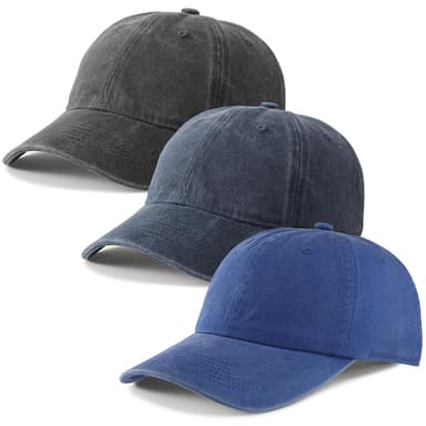 ViEinkaufen 3 Pack Distressed Baseball Vintage Washed Hat - Sold by SNOWmei FBA - Amazon