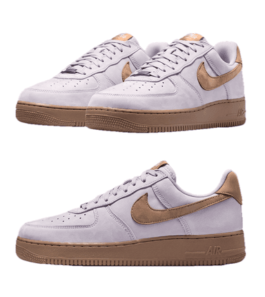Nike Air Force 1 Low Retro PREMIUM QS Trainers - Sizes 6 - 11.5 - Silver Lilac & Taupe - Discount at Checkout - Free Returns - End Clothing