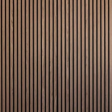 STRIVO Acoustic Slat Panel - 600mm x 2400mm (Walnut / Black Oak / Dark Grey Oak) - Sold by The Panel Company - B&Q