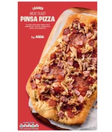 ASDA Loaded Meat Feast / Cheese & Onion Pinsa Pizza 420g - ASDA Groceries