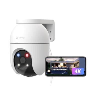 EZVIZ PTZ Security Camera Outdoor Wired, 360° Auto Tracking, C8c 4K 4MM | AI Human Vehicle Detection - Sold by Ezviz Direct / FBA - Amazon