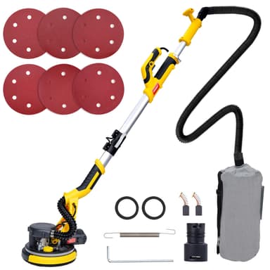 HYCHIKA Electric Power Drywall Sander with Vacuum, Extendable Handle, Dry Wall Sander with 6 Speed Control and 360° LED Ring Strip - Amazon
