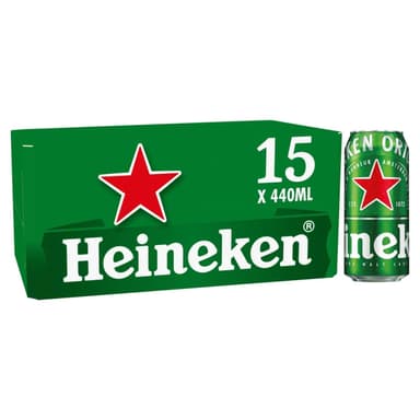 Heineken Lager Beer Cans, 15x 440ml - Amazon