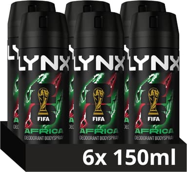 Lynx Africa the G.O.A.T. of fragrance Aerosol Body Spray 6x150ml - Amazon