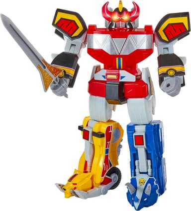 Mighty Morphin Power Rangers Re-Ignition Ultimate Megazord with Lights & Sounds Action Figure - Free Click & Collect - Argos