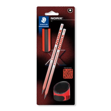 Staedtler HB Drawing Pencils - for Sketching and Writing - NORIX - Includes 2 HB Pencils, Sharpener & Eraser in Coral - Set of 4 - Amazon