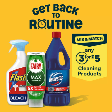 Mix and match - Any 3 Cleaning Products for £5 - Flash/Fairy/Cif/Bloo/Febreeze/Domestos/Method/Merigold - Online & Instore - ASDA Groceries