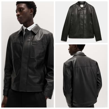 Mens M&S Faux Leather Trucker Jacket Sizes S-2XL (free C&C) - Marks & Spencer